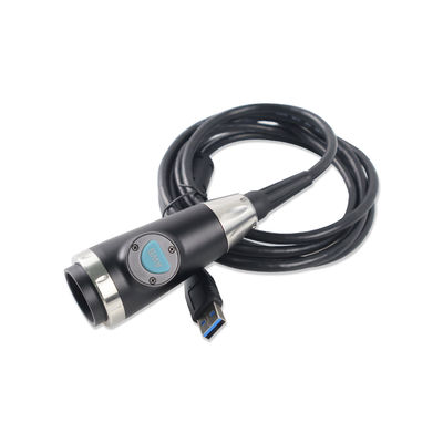 Câmera portátil de endoscópio com sensor CMOS cinza para endoscopia de vídeo ENT em laptop e telefone